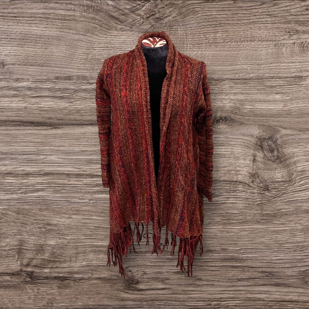 Forever 21 Women’s Sweater Cardigan Wrap Fringe Size Small